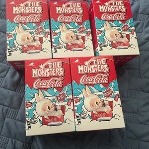 The Monsters Coca Cola Labubu Figures (5 pack)